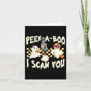 Ultrasound Cute Ghost Halloween Spooky Season Card