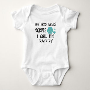 Ultrasound Dad - Nursing Scrubs - Ultrasound Tech Baby Bodysuit