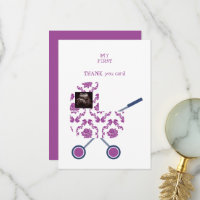 Ultrasound Magenta Damask Thank You Baby Viewpoint