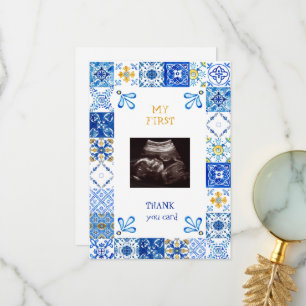 Ultrasound Mediterranean Blue Baby Thank You Funny