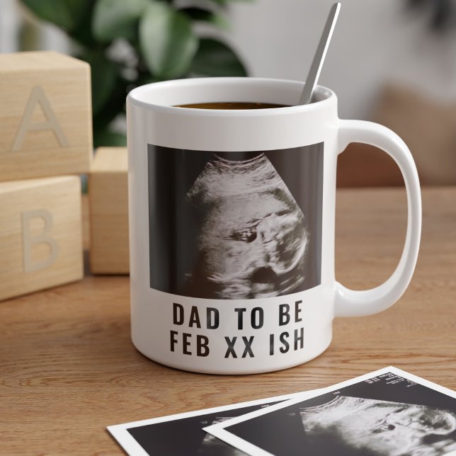 Ultrasound Photo Dad to Be Coffee Mug (Ultrasound Photo Dad to Be Coffee Mug with space for your photo and name)