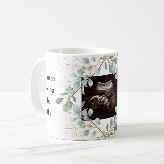 Ultrasound Photo Foliage Best Dad Ever Neutral Coffee Mug (Front Left)