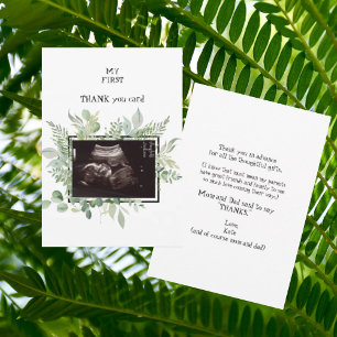 Ultrasound Photo Neutral Thank You Baby Viewpoint Card