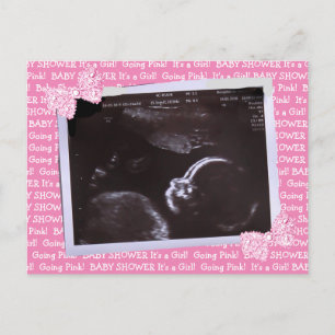 Ultrasound Picture Baby Shower Invitation Postcard