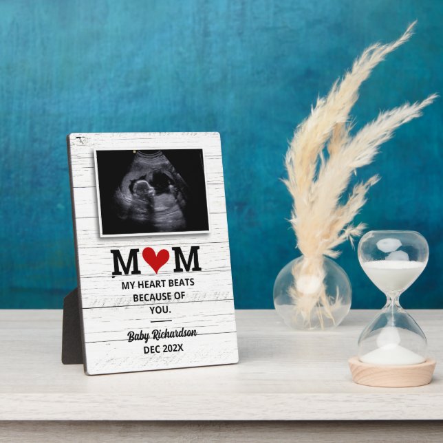 Ultrasound Pregnancy Announcement Bump Sonogram Plaque (Side)