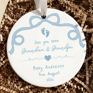 Ultrasound Pregnancy Announcement Christmas  Ceramic Ornament