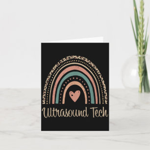 Ultrasound Tech Boho Rainbow Sonographer Card