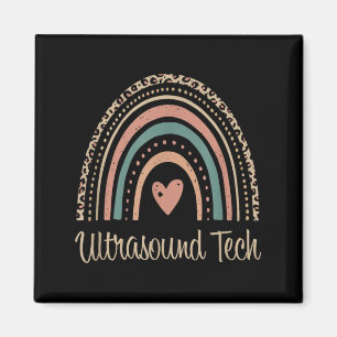 Ultrasound Tech Boho Rainbow Sonographer Magnet