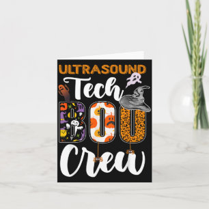 Ultrasound Tech Boo Crew Funny Halloween Card
