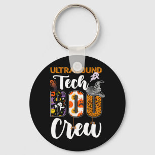 Ultrasound Tech Boo Crew Funny Halloween Key Ring