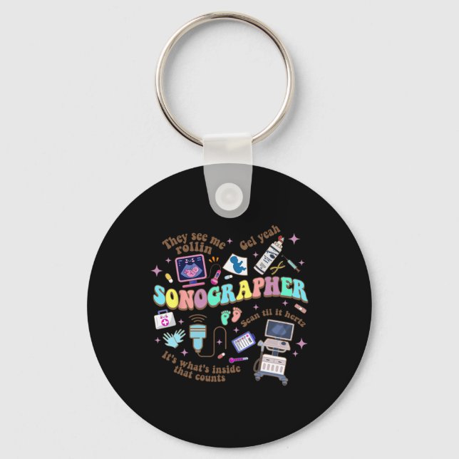 Ultrasound Tech Sonographer National Nurse Day  Key Ring (Front)
