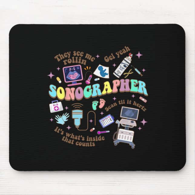 Ultrasound Tech Sonographer National Nurse Day  Mouse Pad (Front)