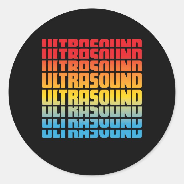 Ultrasound Tech Sonographer Radiology Sonography G Classic Round Sticker (Front)