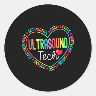 Ultrasound Technologist Sonography Ultrasound Tech Classic Round Sticker