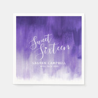 Ultraviolet abstract modern art sweet 16 birthday