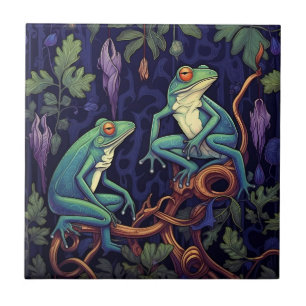 Ultraviolet Frogs Tile (Swamp Collection)