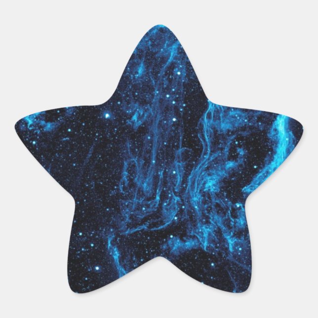 Ultraviolet image of the Cygnus Loop Nebula crop Star Sticker (Front)