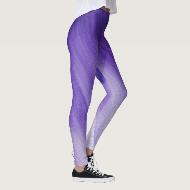 Ultraviolet purple abstract art leggings (Right)