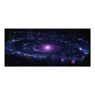 Ultraviolet Purple Andromeda Galaxy Space Photo Print