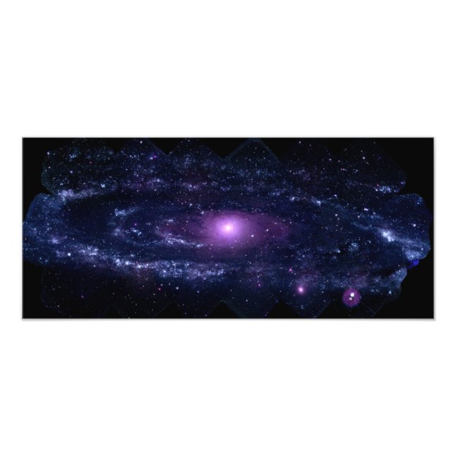 Ultraviolet Purple Andromeda Galaxy Space Photo Print (Front)