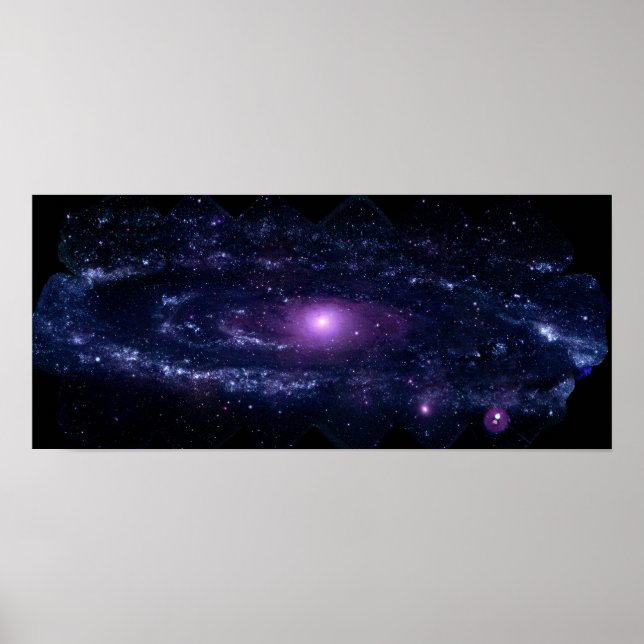 Ultraviolet Purple Andromeda Galaxy Space Poster (Front)