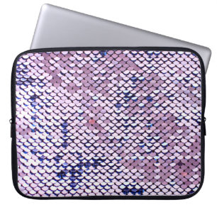 Ultraviolet vivid sequin glitter shiny texture. Gl Laptop Sleeve