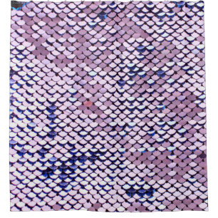 Ultraviolet vivid sequin glitter shiny texture. Gl Shower Curtain