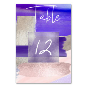 Ultraviolet Watercolor Table Nos. Number