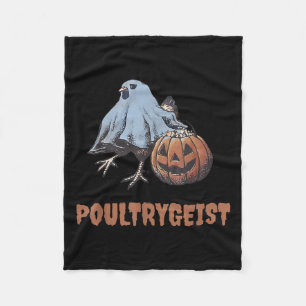 Ultrygeist Halloween Chicken Ghost Fleece Blanket