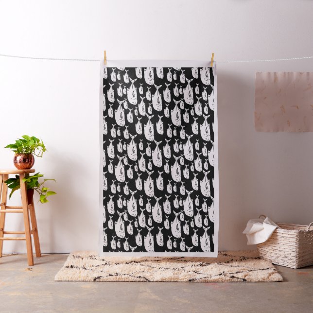 Ulua and papio pattern fabric (In Situ)