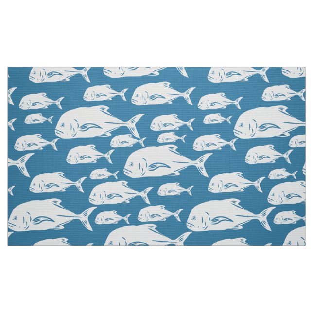 Ulua and papio pattern fabric (Fat Quarter)