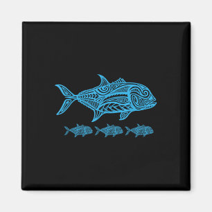 Ulua Fishing Native Hawaiian - Hawaiian Tribal Magnet