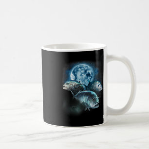Ulua Fishing Shirt - Trevally Fish Howling At The  Coffee Mug