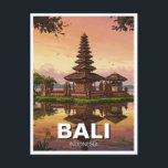 Ulun Danu Bali Indonesia Travel Postcard<br><div class="desc">Ulun Danu Beratan Temple, often simply called Ulun Danu Temple, is one of the most iconic and picturesque landmarks in Bali, Indonesia. Nestled on the shores of Lake Beratan in the central highlands of Bedugul, this Hindu-Buddhist water temple appears to float on the lake when water levels are high. Built...</div>