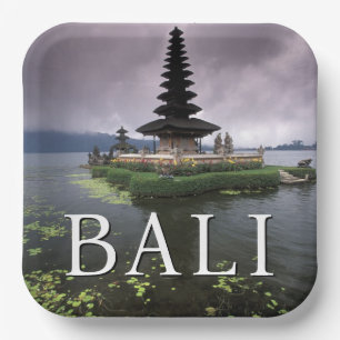 Ulun Danu Temple Bali, Indonesia Paper Plate