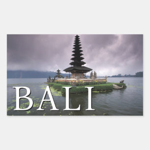Ulun Danu Temple   Bali, Indonesia Rectangular Sticker