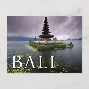 Ulun Danu Temple Bali, Indonesia Thank You Postcard