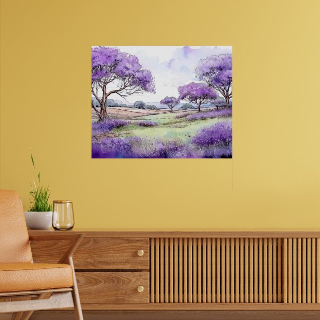 Ulupalakua Jacaranda Trees Poster (Living Room 2)