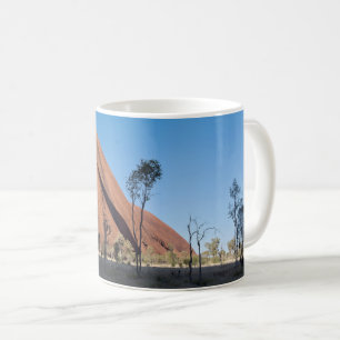 uluru and desert plain coffee mug