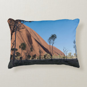 uluru and desert plain decorative cushion