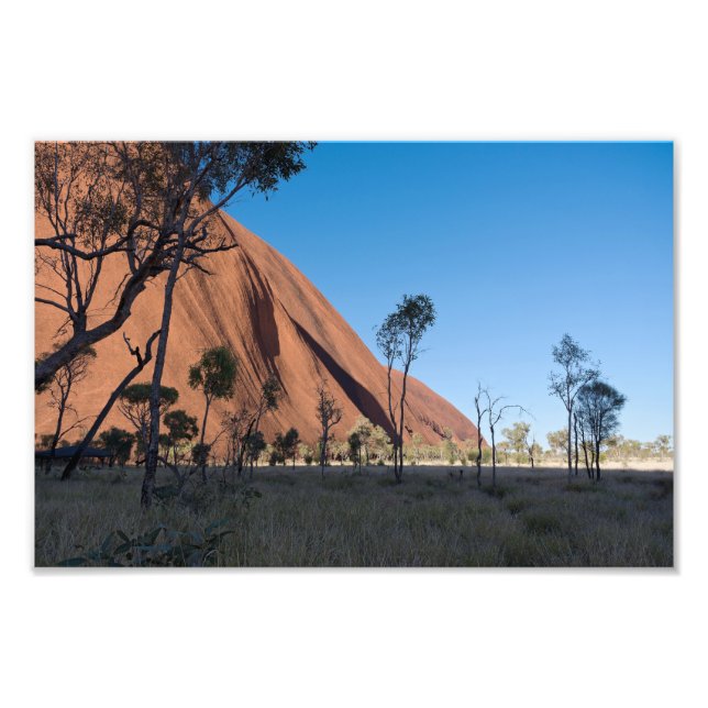 uluru and desert plain photo print (Front)