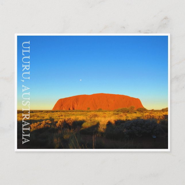 uluru australia blue postcard (Front)
