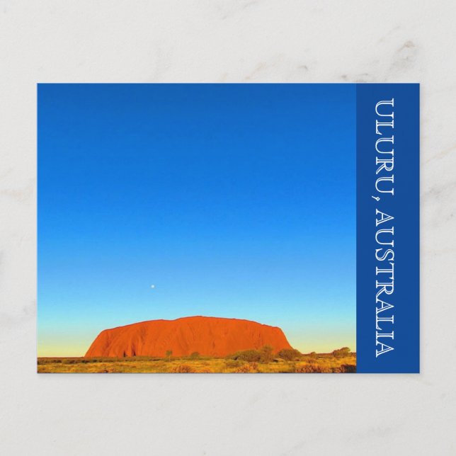 uluru australia blue sky postcard (Front)