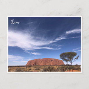uluru australia clouds postcard
