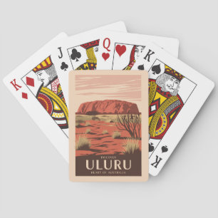 Uluru Australia Travel Art Vintage Playing Cards