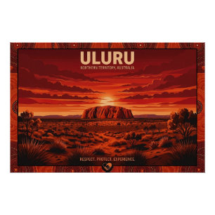 Uluru Australia Travel Poster - Northern Territory