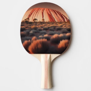 Uluru "Ayers Rock" Australia Oil Paint,  Ping Pong Paddle