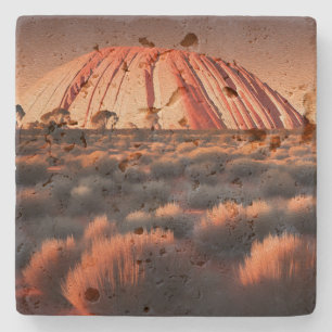 Uluru "Ayers Rock" Australia Oil Paint, Stone Coaster
