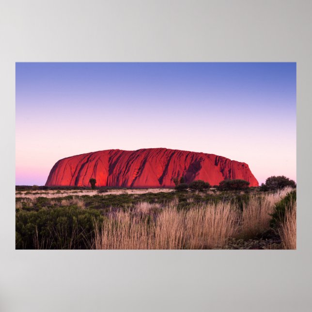 Uluru Ayers Rock in outback Australia Poster (Front)