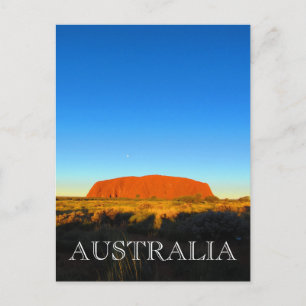 uluru sky blue postcard